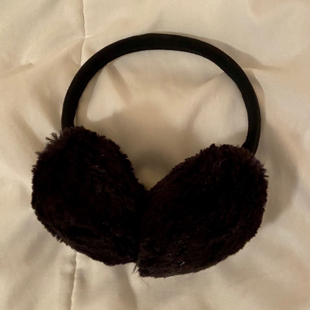 Black Fuzzy Earmuffs